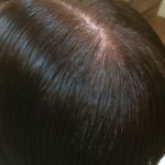 カラー後のシャンプーしかしていない状態（すでにツヤツヤ）