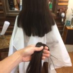 ヘアドネーションの為にカットに来てくれました